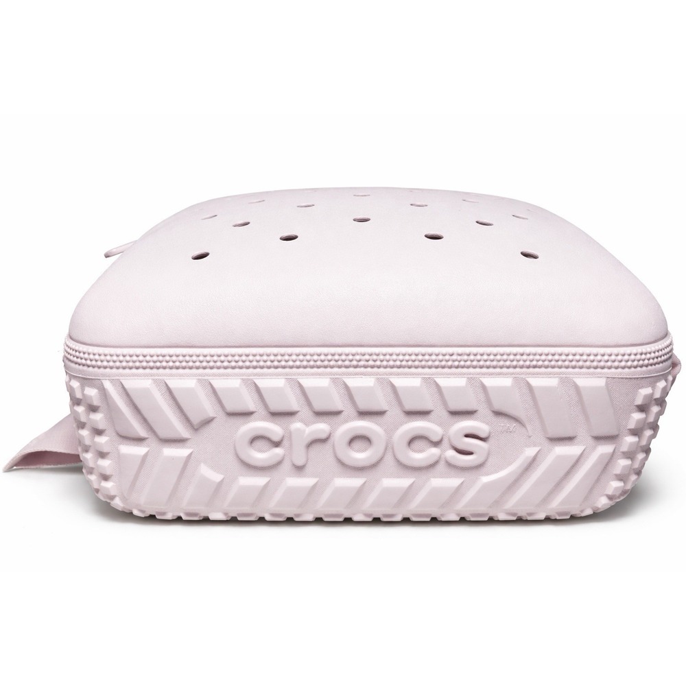 Crocs Pink Backpack School Bookbag Travel Laptop Bag 18x14x6 Jibbitz Holes NWT - Picture 5 of 6
